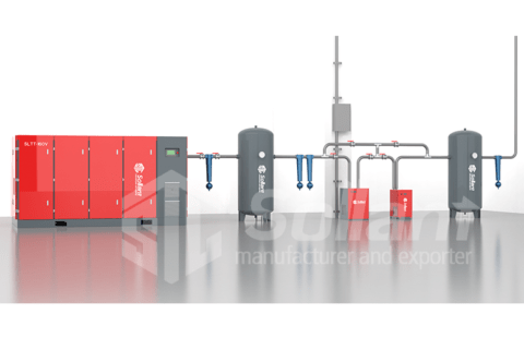 electric rotary screw air compressor。