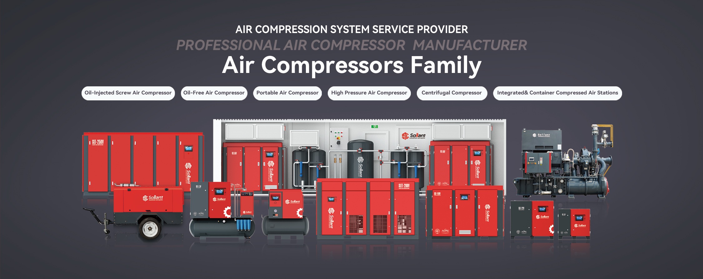 Screw Air Compressor Manufacturer SOLLANT Compressor